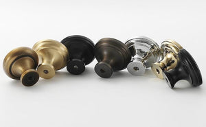 Solid Brass Round Cabinet Cup Pulls - Brushed Gold Finish Hardware - #1 Bronze / 1pc