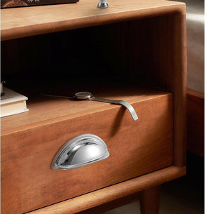 Solid Brass Round Cabinet Cup Pulls - Brushed Gold Finish Hardware - #2 Black / 1pc