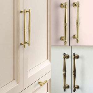 Solid Brass Round Cabinet Pulls & Knobs - Antique Bronze Finish - Brass - 192mm / 1pc
