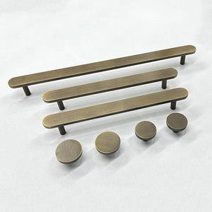 Solid Brass Round Cabinet Pulls & Knobs - Antique Bronze Finish - #1 Round 25mm / 1pc