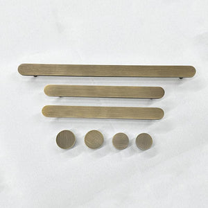 Solid Brass Round Cabinet Pulls & Knobs - Antique Bronze Finish - 192mm/240mm / 1pc
