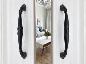 Solid Brass Round Cabinet Pulls & Knobs - Black Finish for Cabinets - #1 - 128mm Brass / 1pc