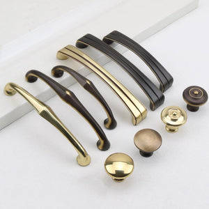 Solid Brass Round Cabinet Pulls & Knobs - Black Finish for Cabinets - #1 Round Coffee / 1pc