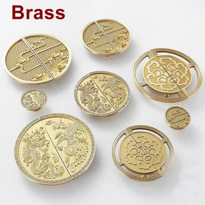 Solid Brass Round Cabinet Pulls & Knobs - Bronze Finish Hardware - #3 Brass / 1pc