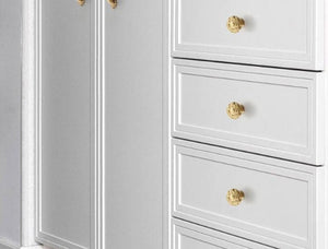 Solid Brass Round Cabinet Pulls & Knobs - Brushed Gold Finish - Rose Gold - 96mm / 1pc