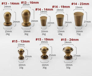 Solid Brass Round Cabinet Pulls & Knobs - Matte Gold Finish Hardware - #2 - 31mm / 1pc