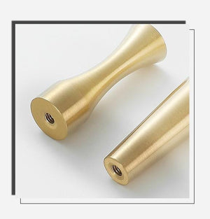 Solid Brass Round Cabinet Pulls & Knobs - Matte Gold Finish Hardware - #10 / 1pc