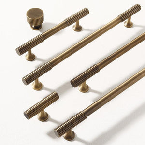 Solid Brass Round Cabinet Pulls & Knobs - Mid-Century Hardware - #1 - 192mm / 1pc