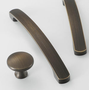 Solid Brass Vintage Cabinet Pulls & Knobs - Antique Bronze Finish - view 7