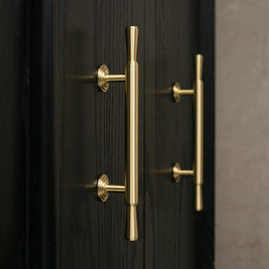 Solid Brass Vintage Cabinet Pulls & Knobs - Brushed Gold Finish - #3 - 96mm / 1pc