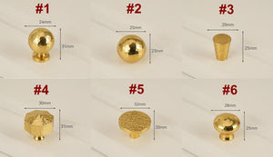 Solid Brass Vintage Cabinet Pulls & Knobs - Gold Finish Hardware - #2 / 1pc