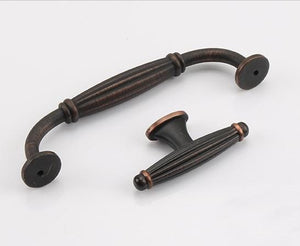 Solid Brass Vintage Cabinet Pulls & Knobs - Red Bronze Finish - #1 Red Bronze 128mm / 1pc