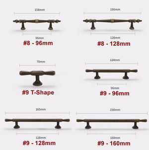 Solid Brass Wood Cabinet Pulls & Knobs - Vintage Furniture Hardware - #2 - 128mm / 1pc