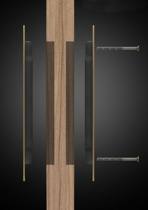 Solid Brass Wood Flush Cabinet Pulls - Brushed Gold Finish Hardware - view 10