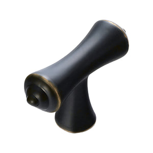 Black bronze tapered T-bar cabinet pull.