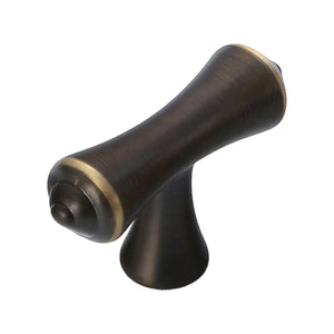 Coffee bronze tapered T-bar cabinet pull.