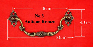Zinc Alloy Floral Door Knocker Ring Pulls - Antique Bronze Finish - No.1 AntBronze 102mm / 100pcs