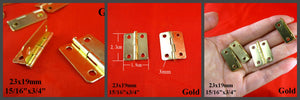 Brass Square Mini Box Hinges - Antique Bronze Finish for Cabinets - 60mm Antique Bronze / 10pcs