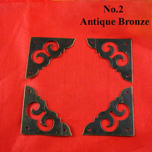 Brass Vintage Mounting Brackets - Antique Bronze Finish for Boxes - No.1 Ant. Brass 65mm / 50pcs