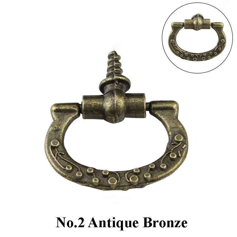 Ancient Antique Bronze/Brass Gold Tone Zinc Iron Brass Round Big Lion Flower Drop Ring Drawer Pull Handle Knob Door Cabinet Decor Knocker