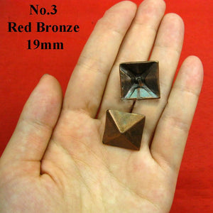 Iron Square Decorative Screw Nails - Antique Bronze Finish Hardware - No.2 Ant.Bronze 23mm / 10pcs
