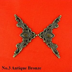 Zinc Alloy Butterfly Mounting Brackets - Antique Bronze Finish - No.2 Ant.Bronze 44mm / 10pcs