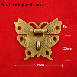 Zinc Alloy Butterfly Decorative Padlocks - Antique Bronze Finish - No.1 Ant.Bronze 50mm / 1pc