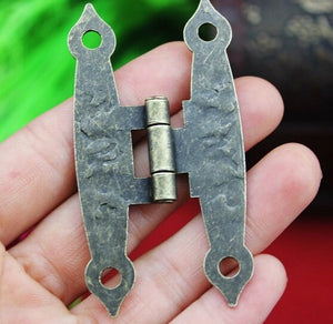 Zinc Alloy Oriental Mini Box Hinges - Antique Bronze Finish Hardware - Ant.Bronze 63mm / 50pcs