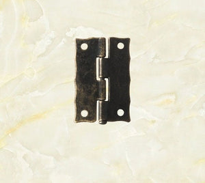 Zinc Alloy Oriental Mini Box Hinges - Antique Bronze Finish Hardware - view 6