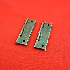 Zinc Alloy Oriental Mini Box Hinges - Antique Bronze Finish Hardware - view 8