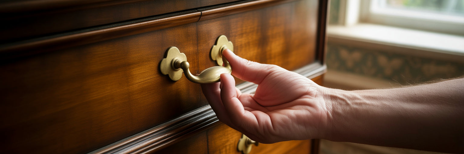 Fitting a classic drawer pull onto restored furniture
