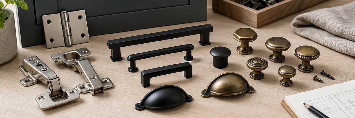 Various furniture hardware options for DIY projects