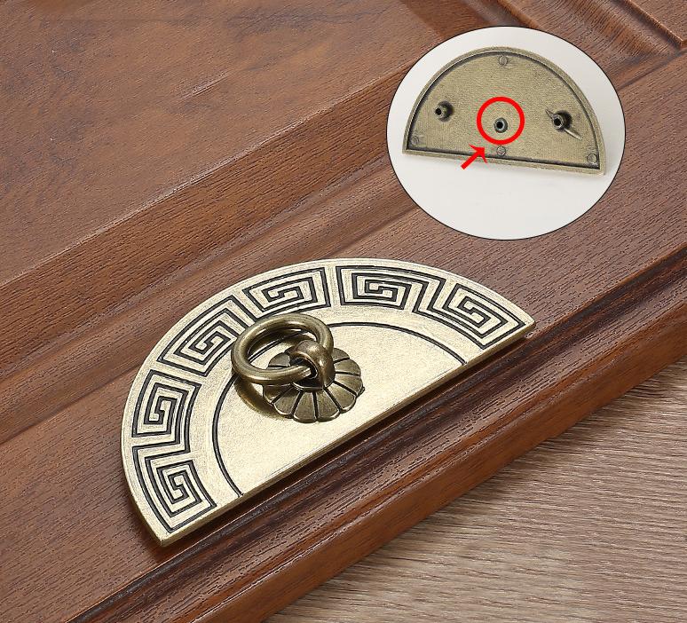 Alloy Cabinet Ring Pulls - Antique Bronze Finish for DIY Projects - #4 / 1pc