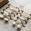 Alloy Ceramic Cabinet Pulls & Knobs - Antique Bronze Finish Hardware - #1 / 1pc