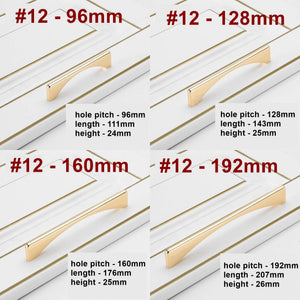 Alloy Crystal Cabinet Pulls & Knobs - Gold Finish for Wardrobes - #4 - 64mm / 1pc