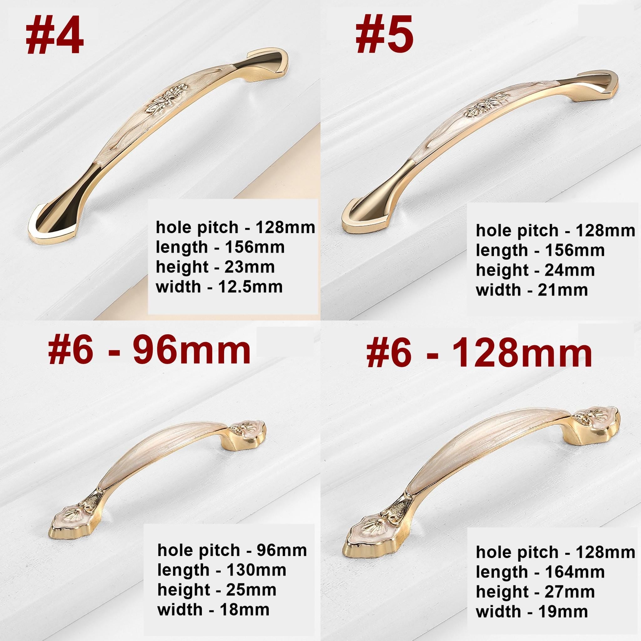 Alloy Floral Cabinet Pulls & Knobs - Gold Finish Furniture Hardware - #3 / 1pc
