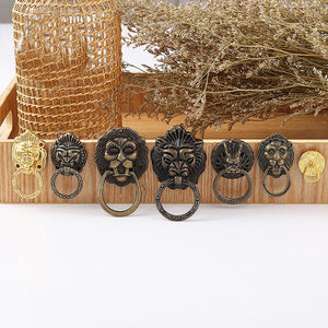 Alloy Floral Door Knocker Ring Pulls - Antique Bronze Finish - No.5 / 1pc