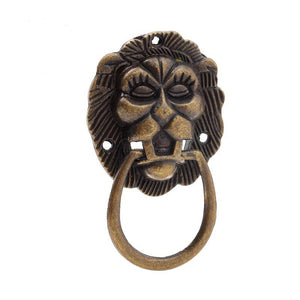 Alloy Floral Door Knocker Ring Pulls - Antique Bronze Finish - No.5 / 10pcs