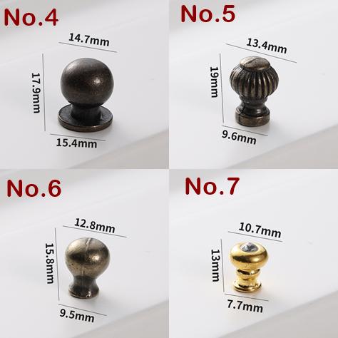Alloy Floral Door Knocker Ring Pulls - Black Finish for Wardrobes - No.1 Gold / 1pc