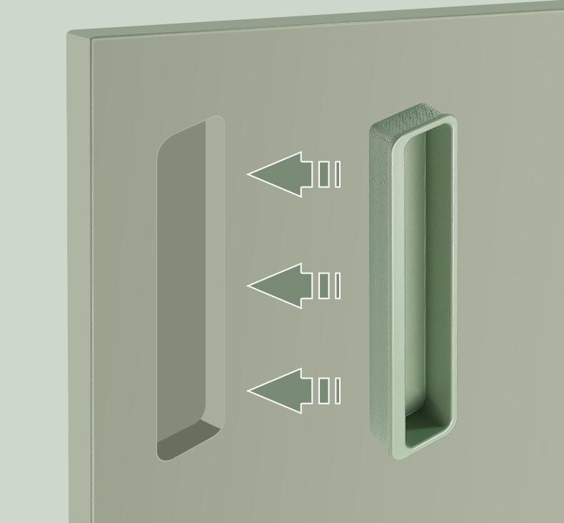 Alloy Flush Cabinet Pulls - Black Finish for Cabinets & Drawers - Black 143mm / 1pc