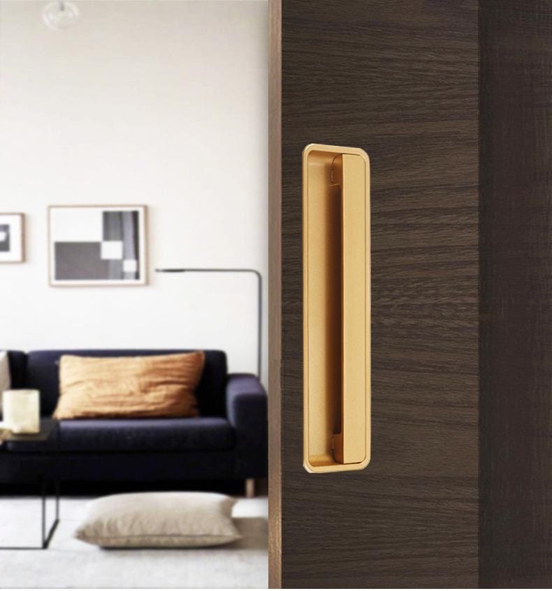 Alloy Flush Cabinet Pulls - Black Finish for Cabinets & Drawers - Black Large / 1pc