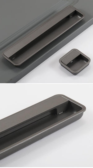 Alloy Flush Cabinet Pulls - Black Finish for Cabinets & Drawers - view 7