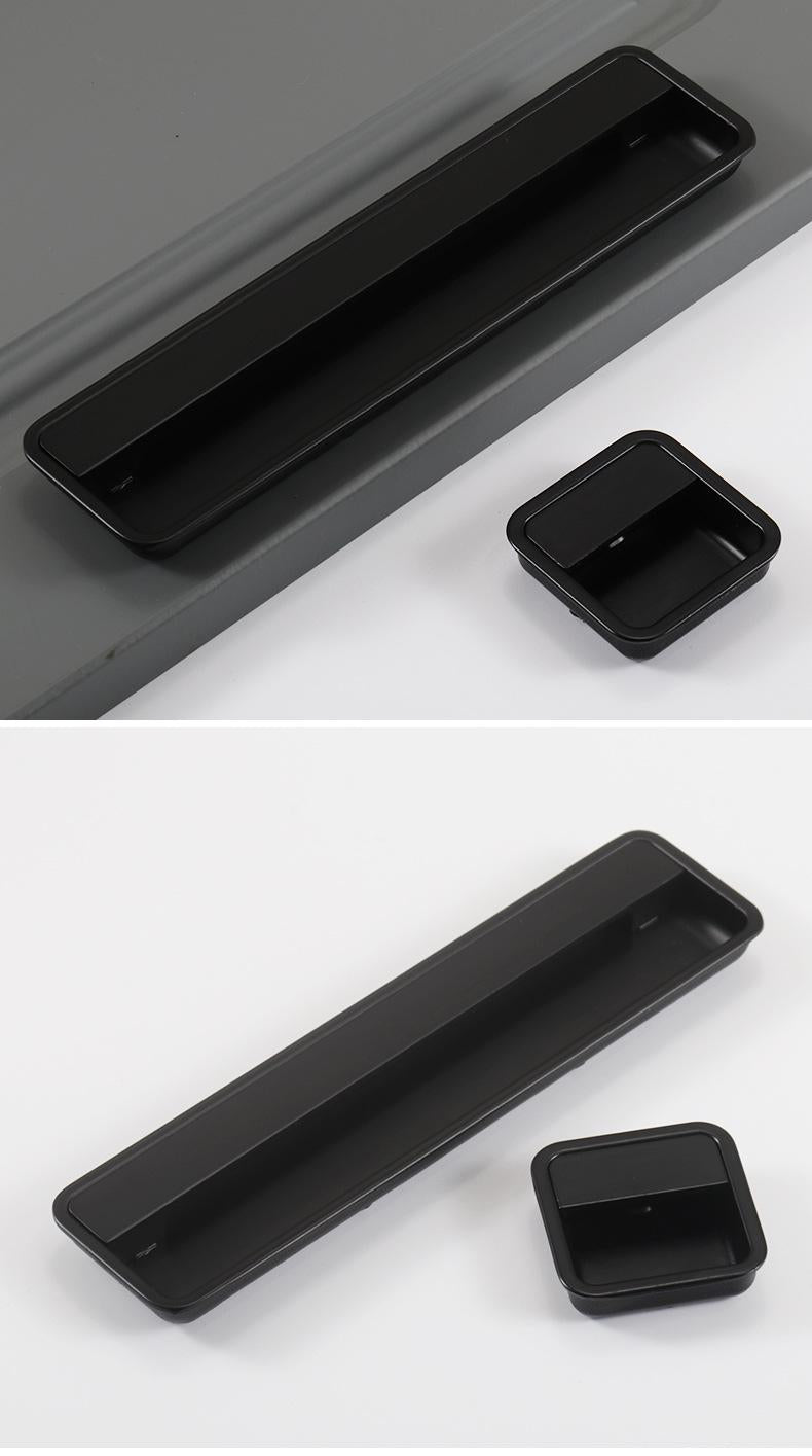 Alloy Flush Cabinet Pulls - Black Finish for Cabinets & Drawers - view 8