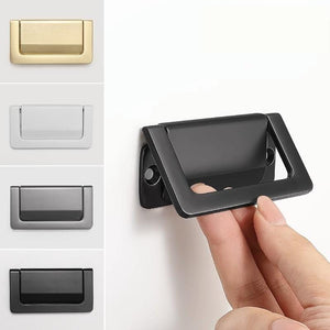 Alloy Flush Cabinet Pulls - Black Finish for Cabinets & Drawers - White 128mm / 1pc