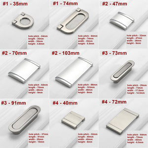 Alloy Geometric Cabinet Edge Pulls - Minimalist Furniture Hardware - #1 - 74mm / 1pc