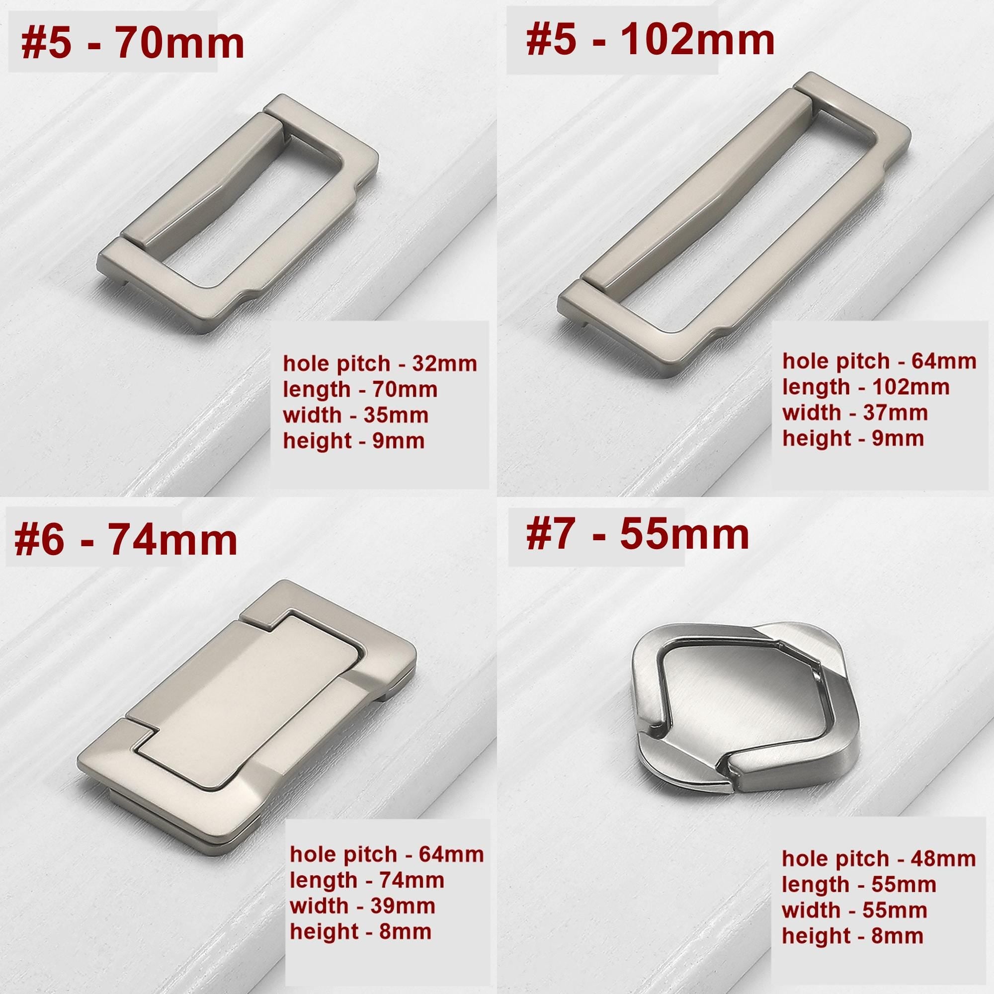 Alloy Geometric Cabinet Edge Pulls - Minimalist Furniture Hardware - #2 - 47mm / 1pc