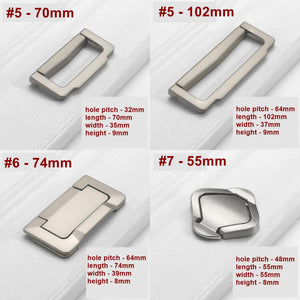 Alloy Geometric Cabinet Edge Pulls - Minimalist Furniture Hardware - #2 - 47mm / 1pc