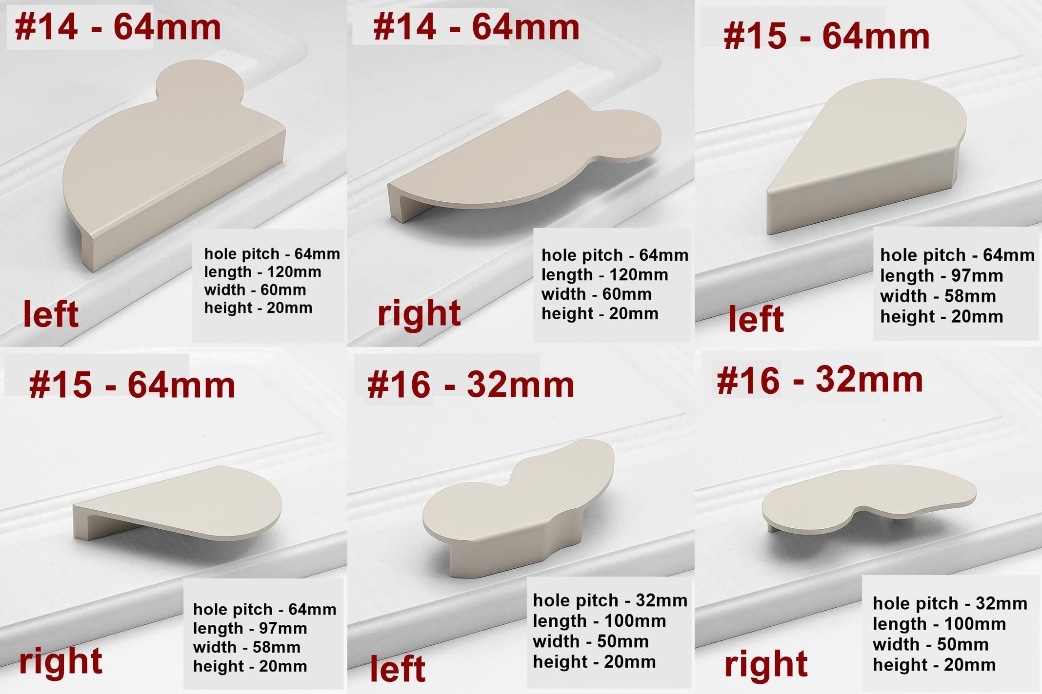 Alloy Geometric Cabinet Pulls & Knobs - Minimalist for Wardrobes - #3 - 128mm / 1pc