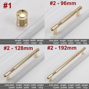 Alloy Industrial Cabinet Pulls & Knobs - Brushed Gold Finish - #2 Gold 96mm / 1pc