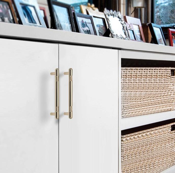 Alloy Industrial Cabinet Pulls & Knobs - Brushed Gold Finish - view 10